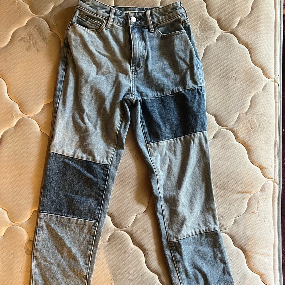 Pacsun patched mom jeans